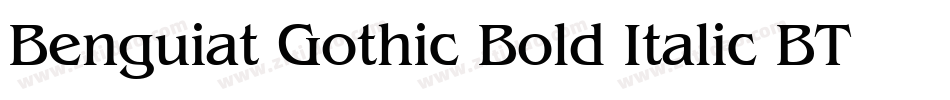 Benguiat Gothic Bold Italic BT字体转换